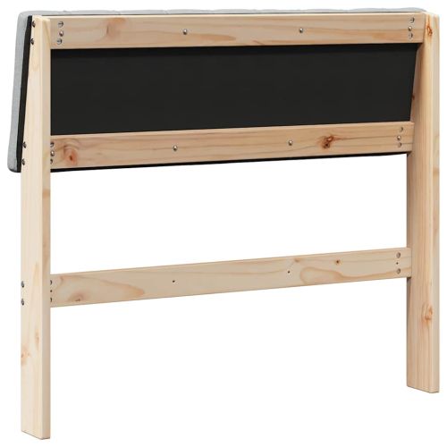 Тапицирана табла Светлосиво 90 cm Солидно борово дърво