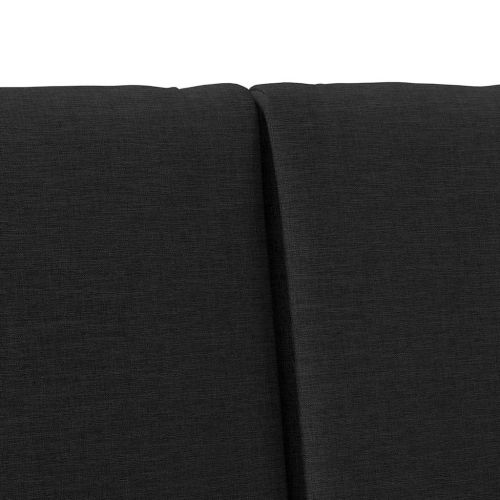 Тапицирана табла Черно 150 cm Солидно борово дърво