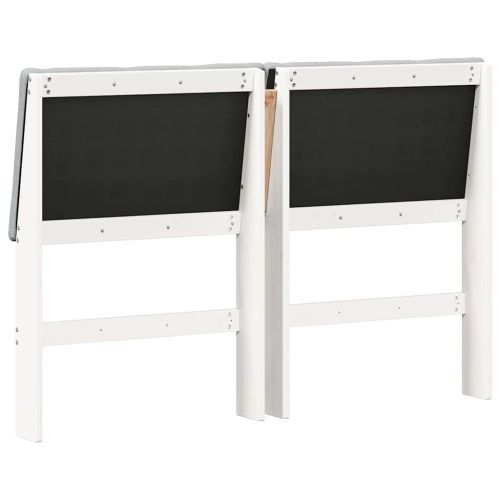 Тапицирана табла Светлосиво 150 cm Солидно борово дърво