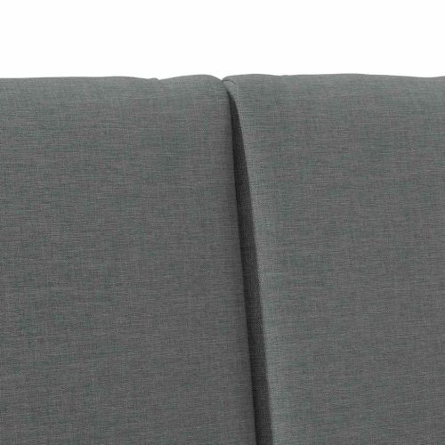 Тапицирана табла Тъмен сив 140 cm Солидно борово дърво