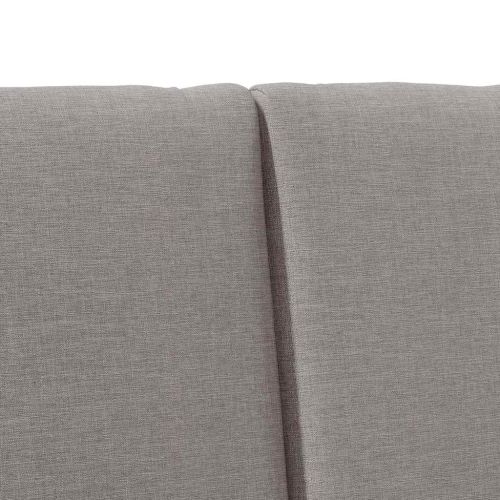 Тапицирана табла Таупе 135 cm Солидно борово дърво