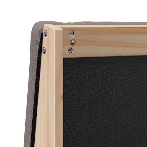 Тапицирана табла Таупе 135 cm Солидно борово дърво