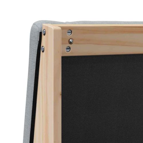 Тапицирана табла Светлосиво 100 cm Солидно борово дърво