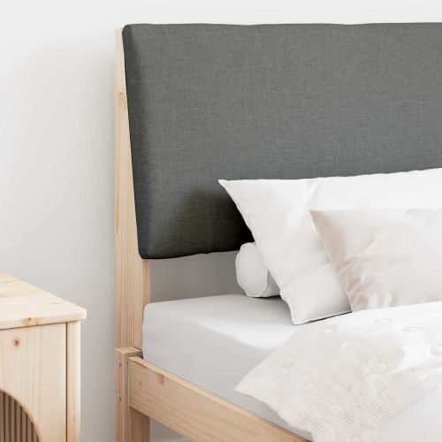 Тапицирана табла Тъмен сив 100 cm Солидно борово дърво