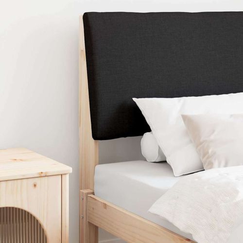 Тапицирана табла Черно 80 cm Солидно борово дърво