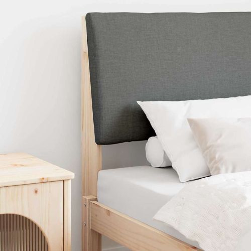 Тапицирана табла Тъмен сив 75 cm Солидно борово дърво