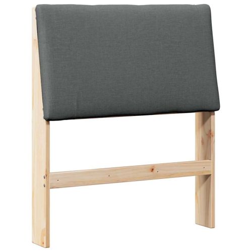 Тапицирана табла Тъмен сив 75 cm Солидно борово дърво