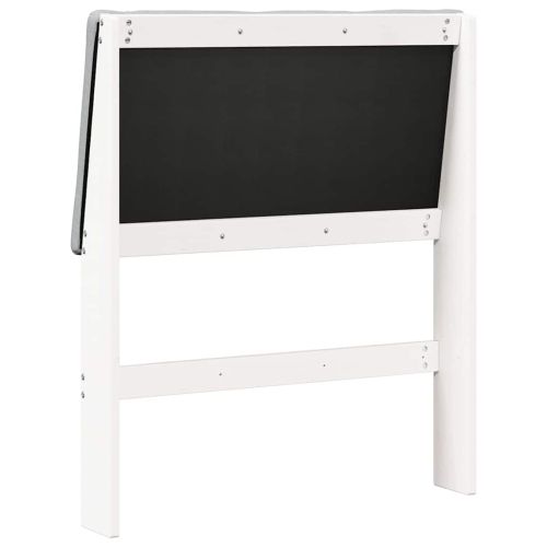 Тапицирана табла Светлосиво 75 cm Солидно борово дърво