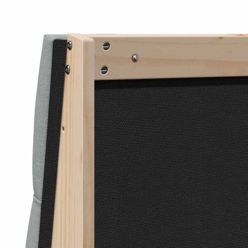 Тапицирана табла Светлосиво 200 cm Солидно борово дърво