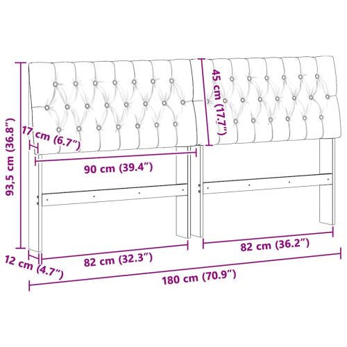 Тапицирана табла Таупе 180 cm Солидно борово дърво