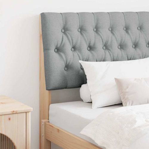 Тапицирана табла Светлосиво 90 cm Солидно борово дърво