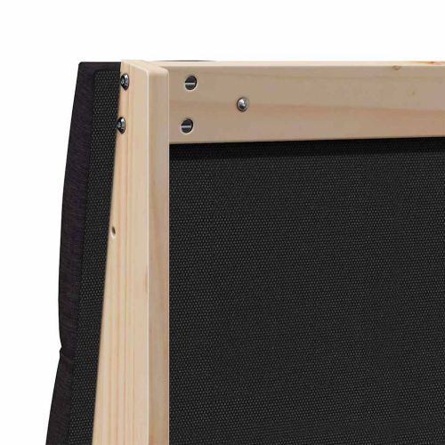 Тапицирана табла Черно 90 cm Солидно борово дърво