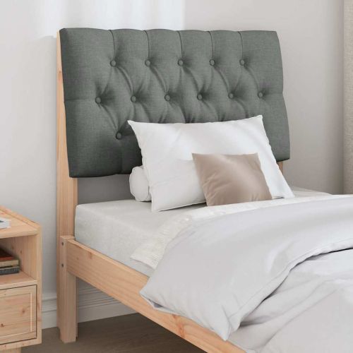 Тапицирана табла Тъмен сив 80 cm Солидно борово дърво