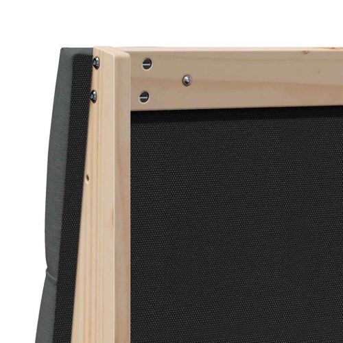 Тапицирана табла Тъмен сив 80 cm Солидно борово дърво