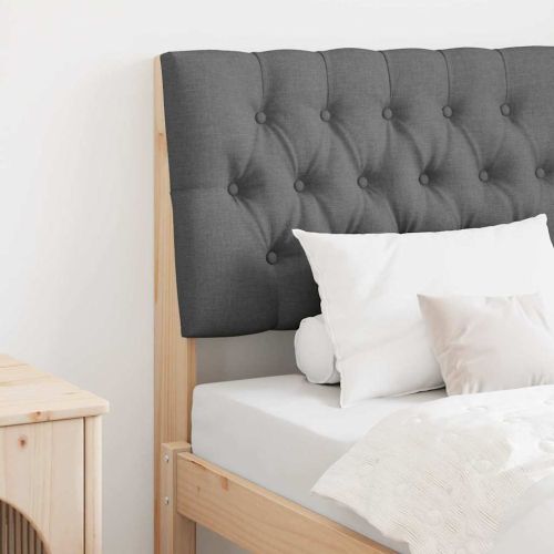 Тапицирана табла Тъмен сив 75 cm Солидно борово дърво