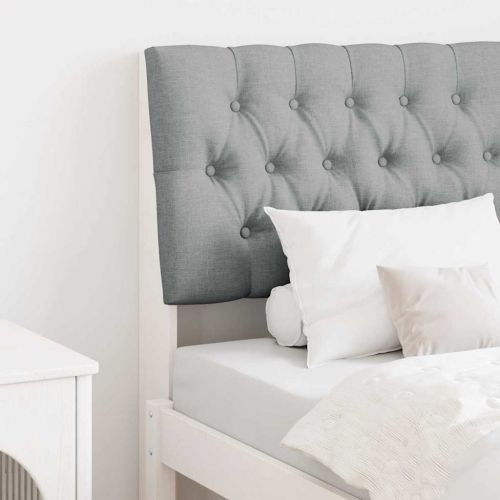 Тапицирана табла Светлосиво 75 cm Солидно борово дърво