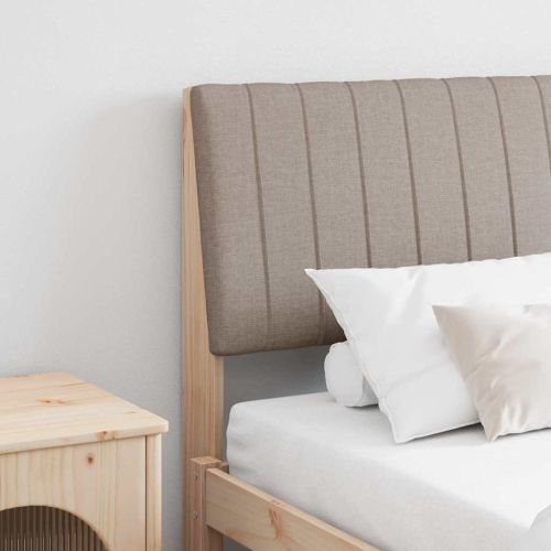 Тапицирана табла Таупе 200 cm Солидно борово дърво