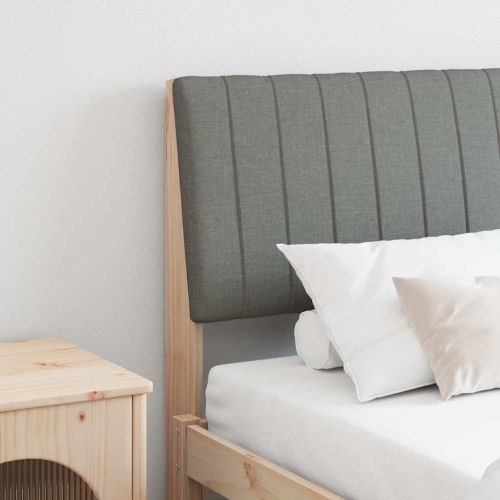 Тапицирана табла Тъмен сив 180 cm Солидно борово дърво