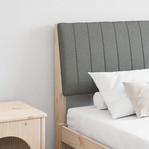 Тапицирана табла Тъмен сив 150 cm Солидно борово дърво