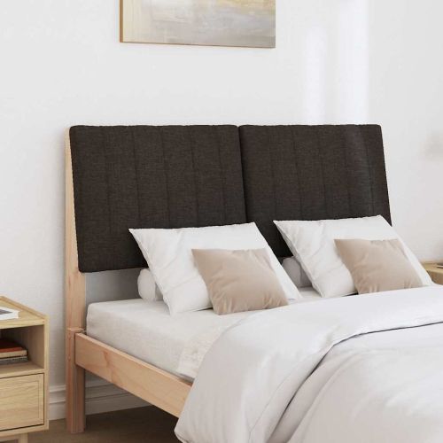 Тапицирана табла Черно 120 cm Солидно борово дърво