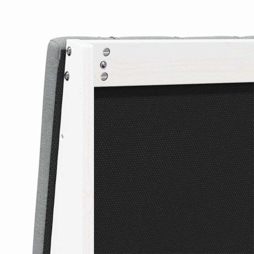 Тапицирана табла Светлосиво 120 cm Солидно борово дърво