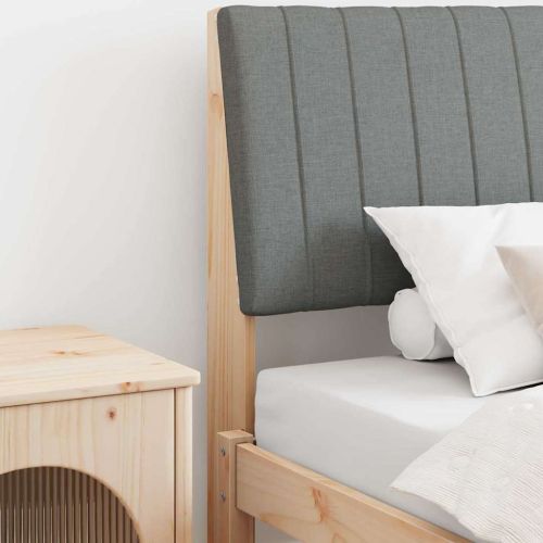 Тапицирана табла Тъмен сив 100 cm Солидно борово дърво