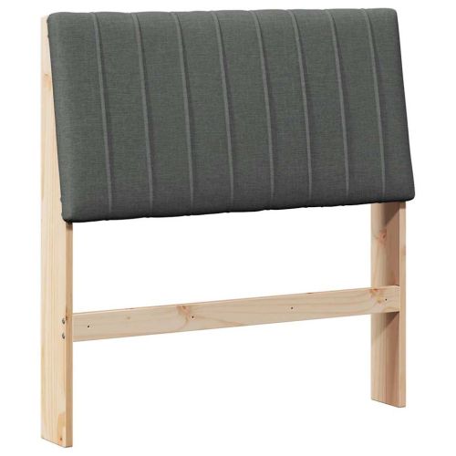 Тапицирана табла Тъмен сив 90 cm Солидно борово дърво