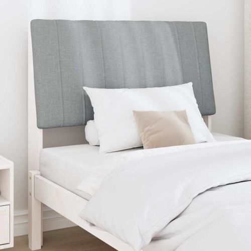 Тапицирана табла Светлосиво 90 cm Солидно борово дърво