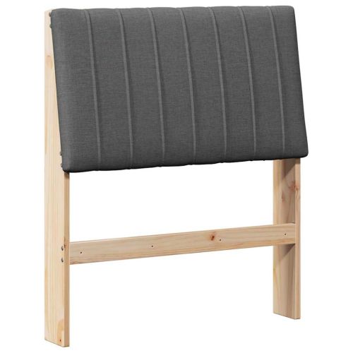 Тапицирана табла Тъмен сив 75 cm Солидно борово дърво