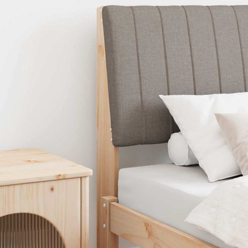 Тапицирана табла Таупе 75 cm Солидно борово дърво