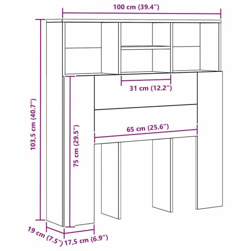 Табла за легло Черния дъб 100 x 19 x 103,5 cm Инженерно дърво