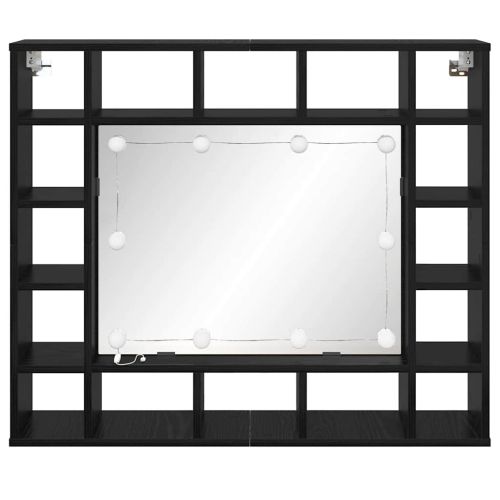 Шкаф с огледало Черния дъб 91 x 15 x 76,5 см