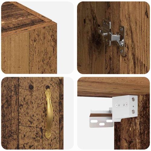 Стенен шкаф Старо дърво 69,5 x 34 x 90 см Инженерно дърво