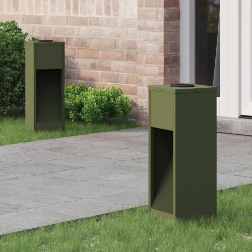 Слънчев LED светлинен указател 2 pcs Маслинено зелено