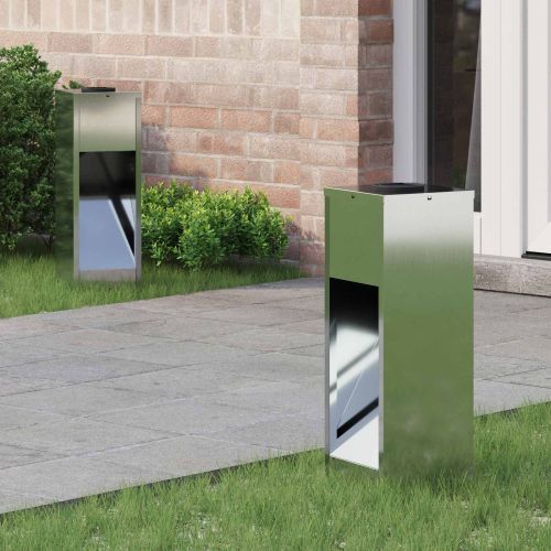 Слънчев LED светлинен указател 2 pcs Сребрист Галванизирана