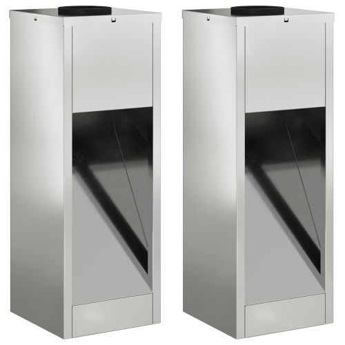 Слънчев LED светлинен указател 2 pcs Сребрист Галванизирана