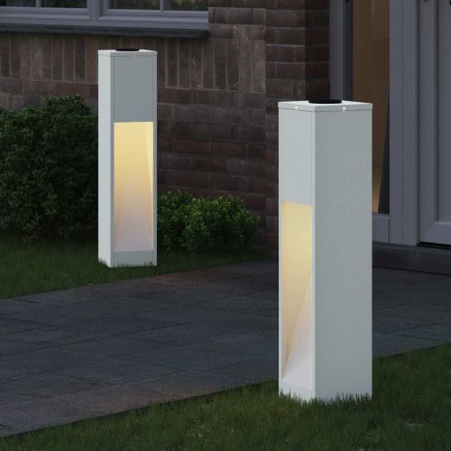 Слънчев LED светлинен указател 2 pcs Бяло