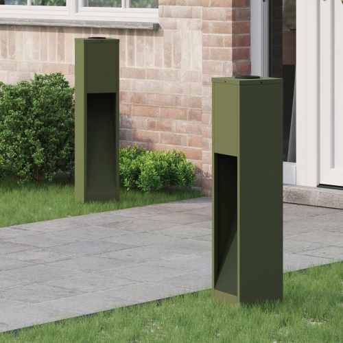 Слънчев LED светлинен указател 2 pcs Маслинено зелено