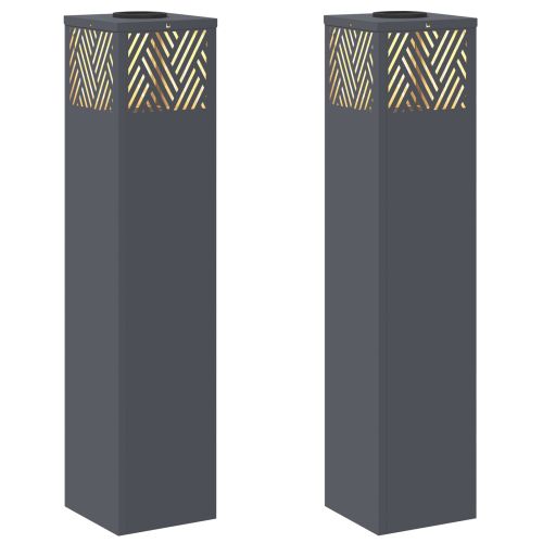 Соларна LED светлина за пътека 2 pcs Антрацит