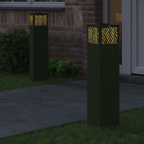 Соларна LED светлина за пътека 2 pcs Маслинено зелено