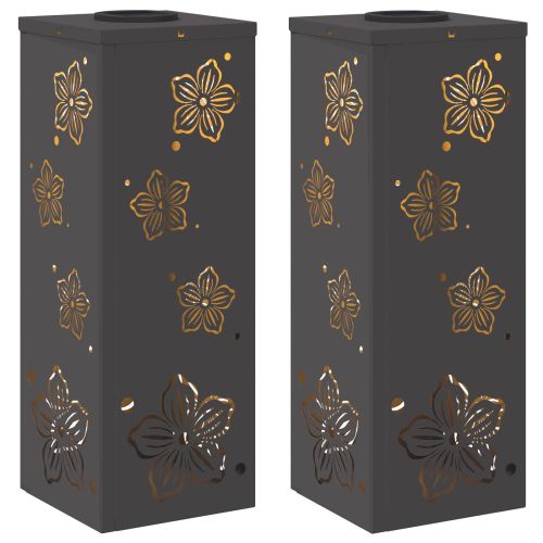 Соларна LED светлина за пътека 2 pcs Черно