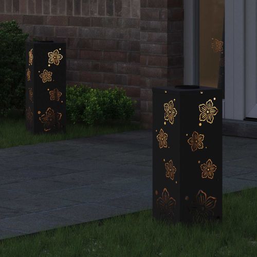 Соларна LED светлина за пътека 2 pcs Черно