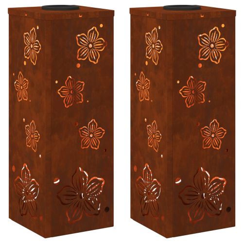 Соларна LED светлина за пътека 2 pcs Ръждясало