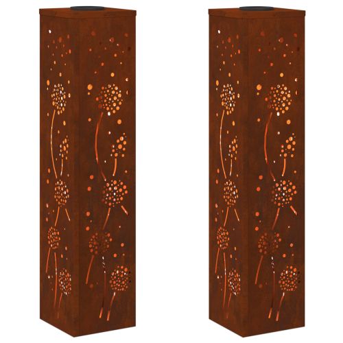 Соларна LED светлина за пътека 2 pcs Ръждясало