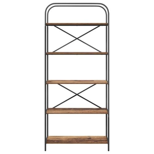 Рафт за книги Старо дърво 80 x 30 x 183 см Инженерно дърво