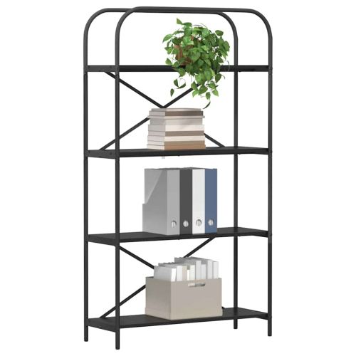 Рафт за книги Черния дъб 80 x 30 x 146 см Инженерно дърво