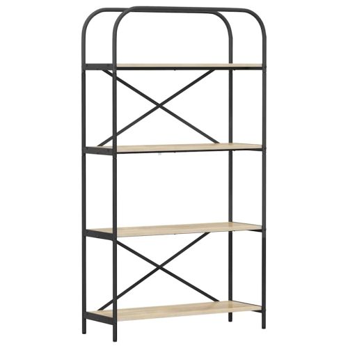 Рафт за книги Сонома дъб 80 x 30 x 146 см Инженерно дърво