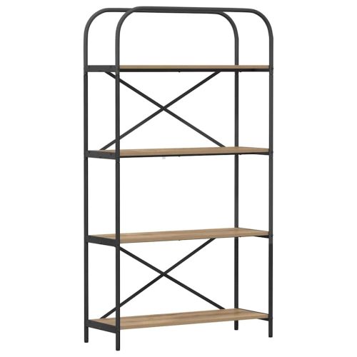 Рафт за книги Дъб 80 x 30 x 146 см Инженерно дърво