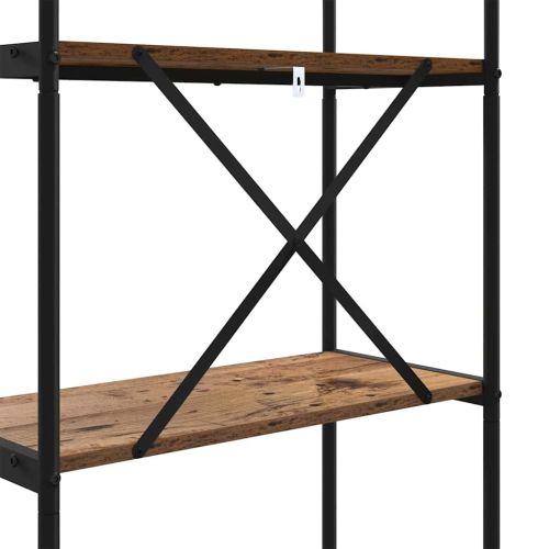 Рафт за книги Старо дърво 80 x 30 x 109 см Инженерно дърво