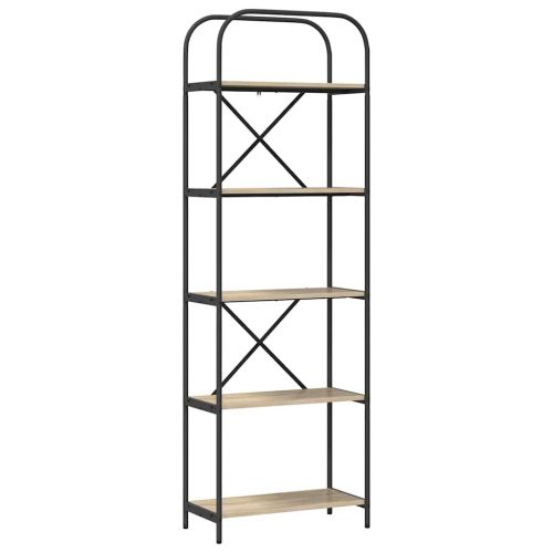 Рафт за книги Сонома дъб 60 x 30 x 183 см Инженерно дърво